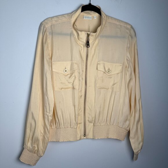 Spartina 449 Charleigh Jacket Lightweight Bomber Wheat Butter Yellow Medium - Picture 4 of 9